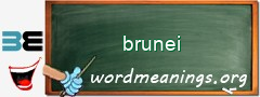 WordMeaning blackboard for brunei